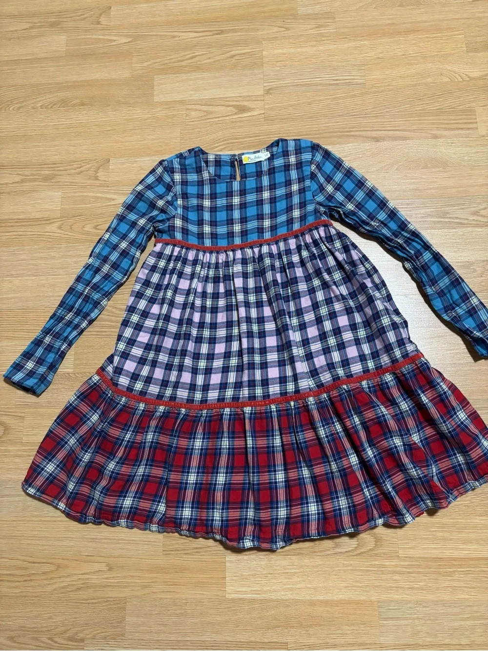 “Mini Boden” plaid dress size 11-12